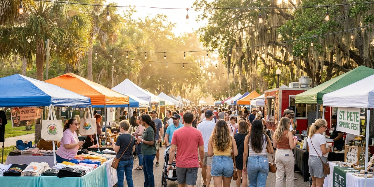 How St. Pete Businesses Can Maximize Spring Festival Season with Custom Merchandise
